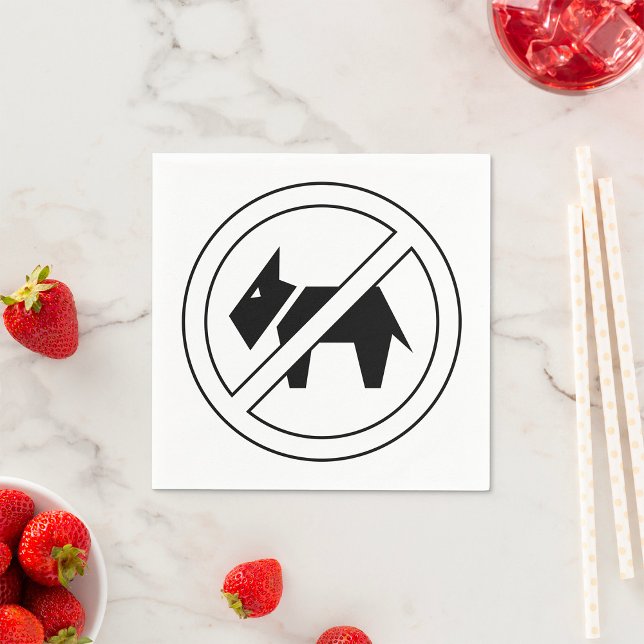 No Dogs Paper Napkins (Creator Uploaded)