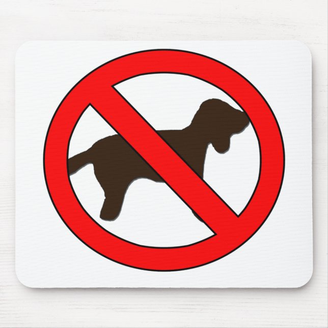 No Dogs Sign Mouse Mat (Front)