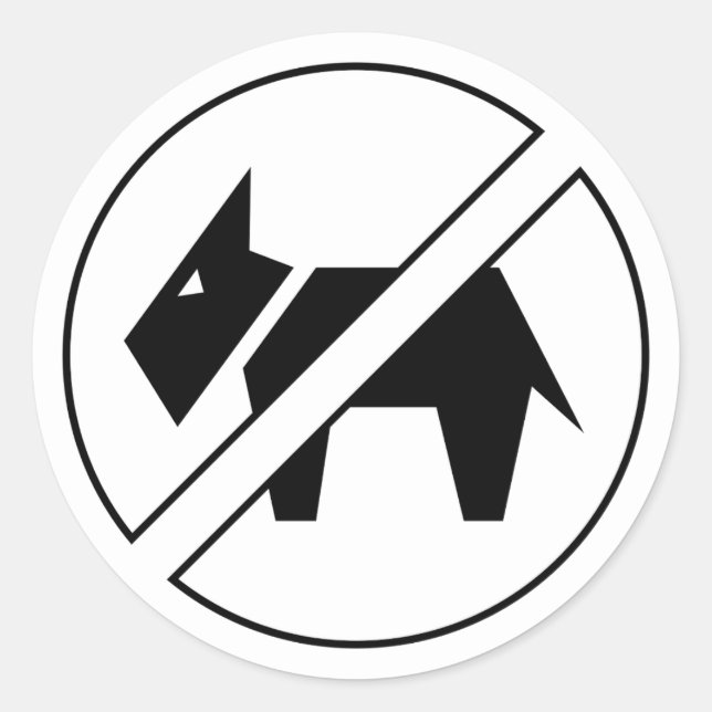 No Dogs Stickers (Front)