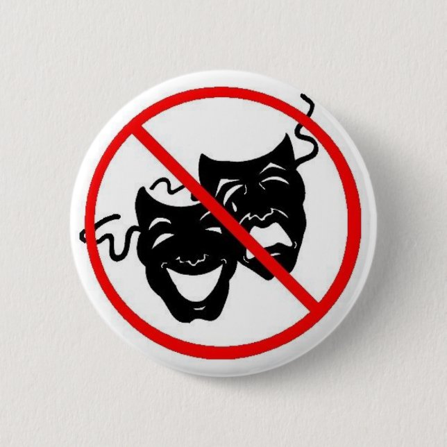 No Drama 6 Cm Round Badge (Front)