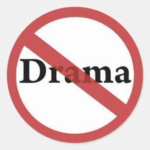 No Drama Allowed! Classic Round Sticker