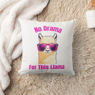 No Drama for This Llama – Funny Llama Cushion