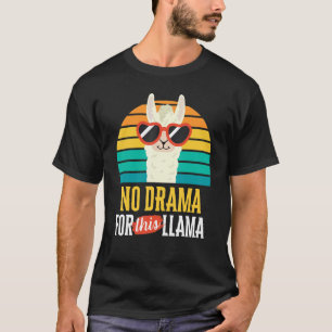 No Drama for This Llama Vintage Sunset Animal T-Shirt