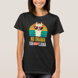 No Drama for This Llama Vintage Sunset Animal T-Shirt