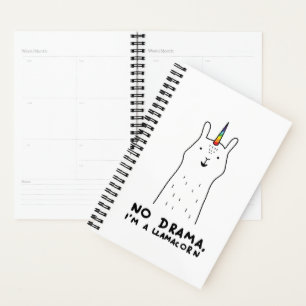No Drama I'm A Llamacorn Planner