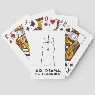 No Drama I'm A Llamacorn Playing Cards