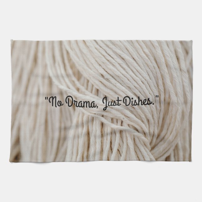 No Drama, Just Dishes Kitchen Towel (Horizontal)