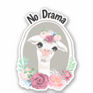 "No Drama" Lady Llama With Roses