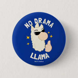 No Drama Llama 6 Cm Round Badge