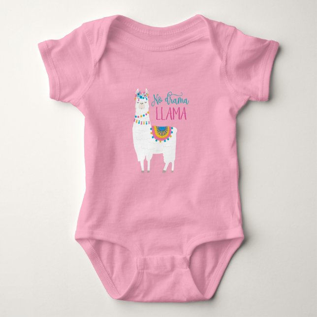 No Drama LLAMA Baby Bodysuit (Front)