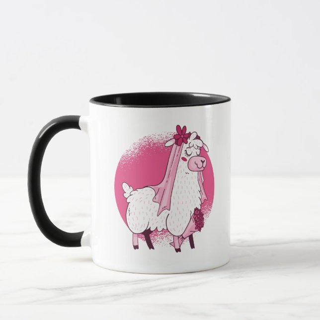 No Drama LLama BRIDE Funny Wedding Bridal Shower Mug (Left)
