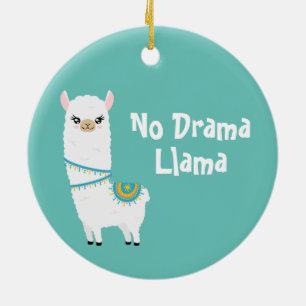 No Drama Llama Ceramic Ornament