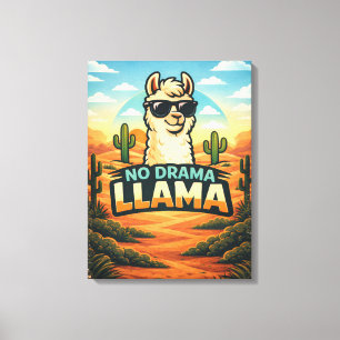 No Drama Llama - Critter Kingdom Canvas Print