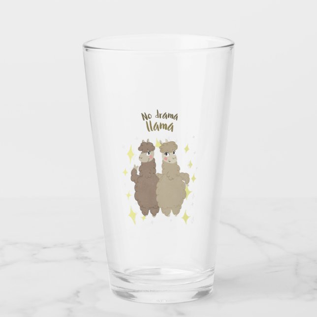 NO DRAMA LLAMA GLASS (Front)