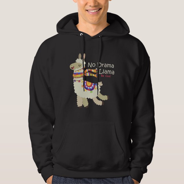 No Drama Llama Hoodie (Front)