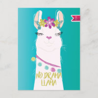 No Drama Llama illustration Monogram
