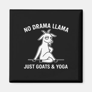 No Drama Llama Just Goats And Yoga Funny Animal Yo Magnet