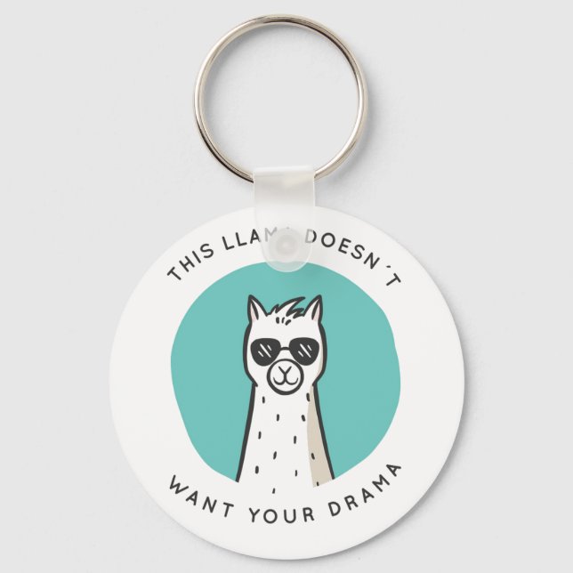 No Drama Llama Key Ring (Front)