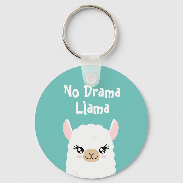 No Drama Llama Key Ring (Front)