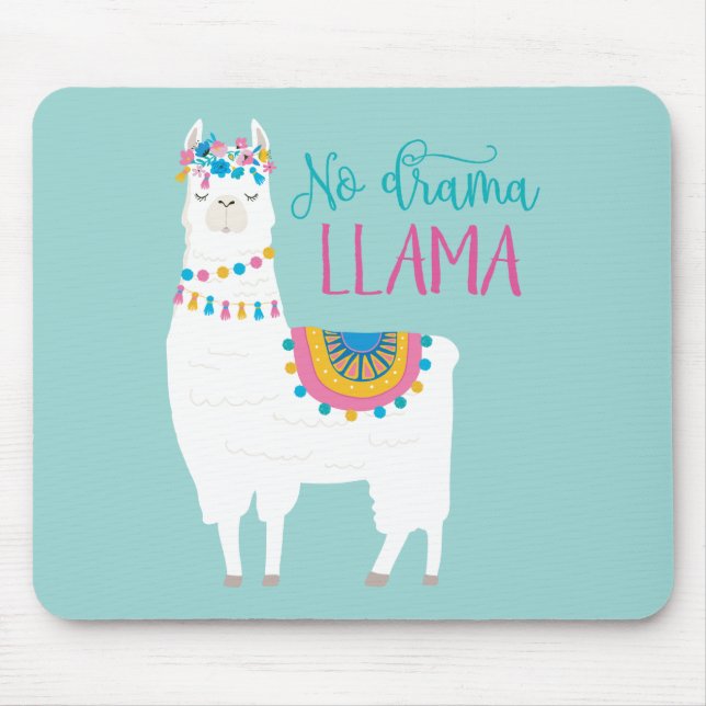 No Drama LLAMA Mouse Mat (Front)