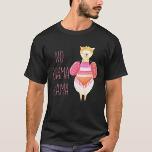No Drama Llama Pink Cute T-Shirt