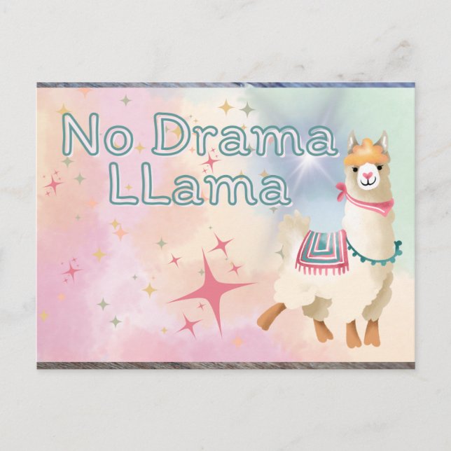 No Drama Llama Postcard (Front)