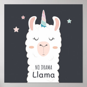No Drama Llama Poster