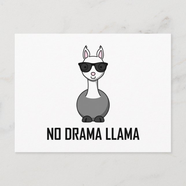 No Drama Llama Sunglasses Postcard (Front)