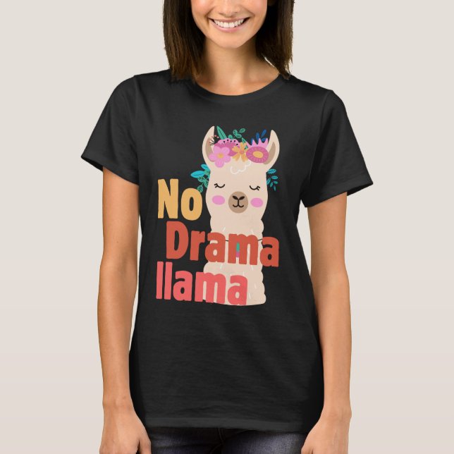 no drama llama t-shirt (Front)