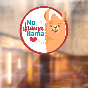 No Drama Llama (Warm) Window Cling