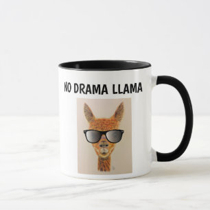 NO DRAMA LLAMA with Sunglasses Coffee Mugs