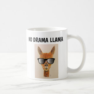 NO DRAMA LLAMA with Sunglasses Coffee Mugs