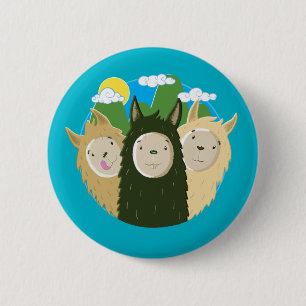 No Drama Llamas Brothers 6 Cm Round Badge