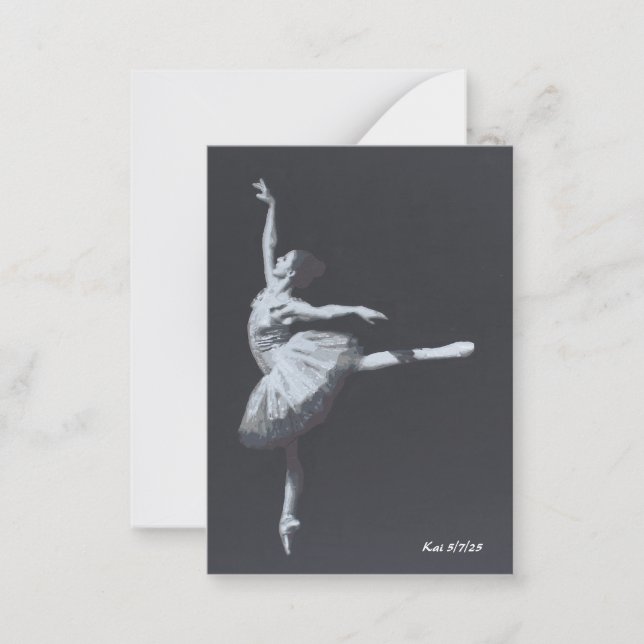 No Drama, Only Freedom, Ballerina Bookmark Card (Front)