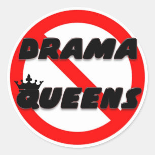 No Drama Queens Classic Round Sticker