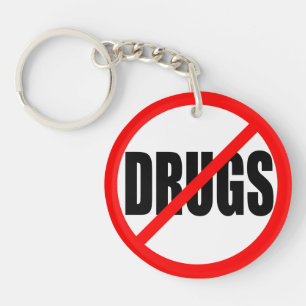 "NO DRUGS" KEY RING