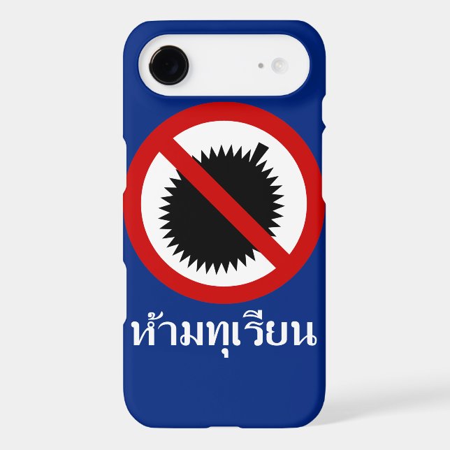 NO Durian ⚠ Thai Language Script Sign iPhone Skin (Back)