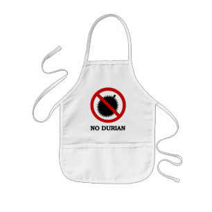 NO Durian Tropical Fruit Sign Kids Apron