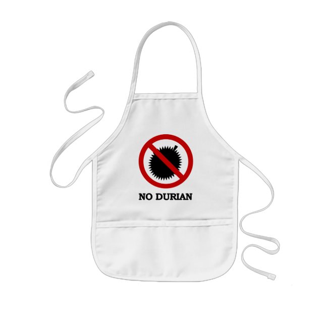 NO Durian Tropical Fruit Sign Kids Apron (Front)