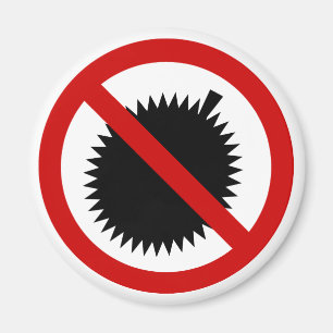 NO Durian Tropical Fruit ⚠ Thai Sign ⚠ Magnet