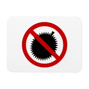 NO Durian Tropical Fruit ⚠ Thai Sign ⚠ Magnet