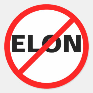 "NO ELON" CLASSIC ROUND STICKER