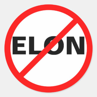 "NO ELON" CLASSIC ROUND STICKER