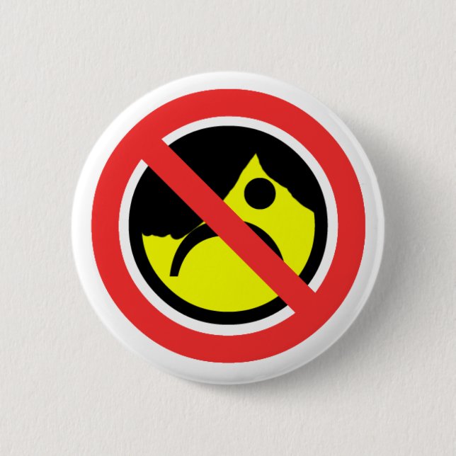 No Emos 6 Cm Round Badge (Front)