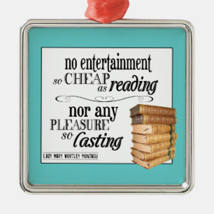 No Entertainment so Cheap as Reading Metal Tree Decoration