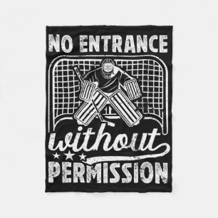 No Entrance Ice Hockey Goalkeeper Ice Hockey Goali Fleece Blanket