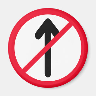 No Entry Red Circle   Road Sign   Magnet