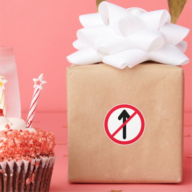 No Entry Road Sign | Classic Round Stickers (Party)