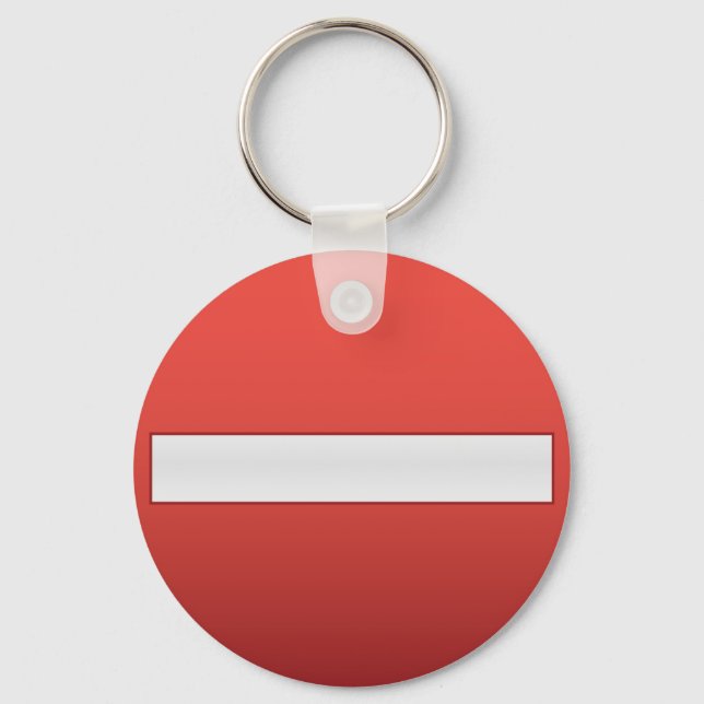 No entry road sign key ring (Front)
