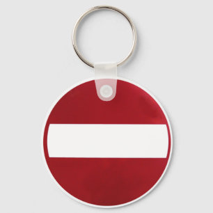 No Entry Sign Key Ring